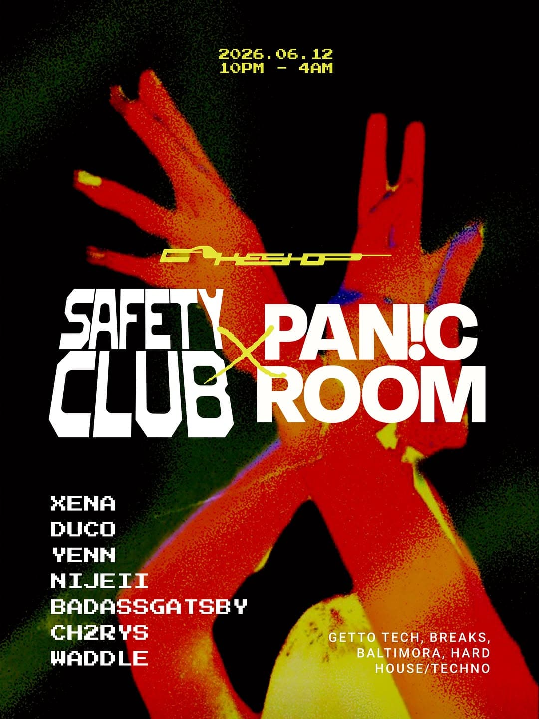 SAFETY CLUB X PAN!C ROOM