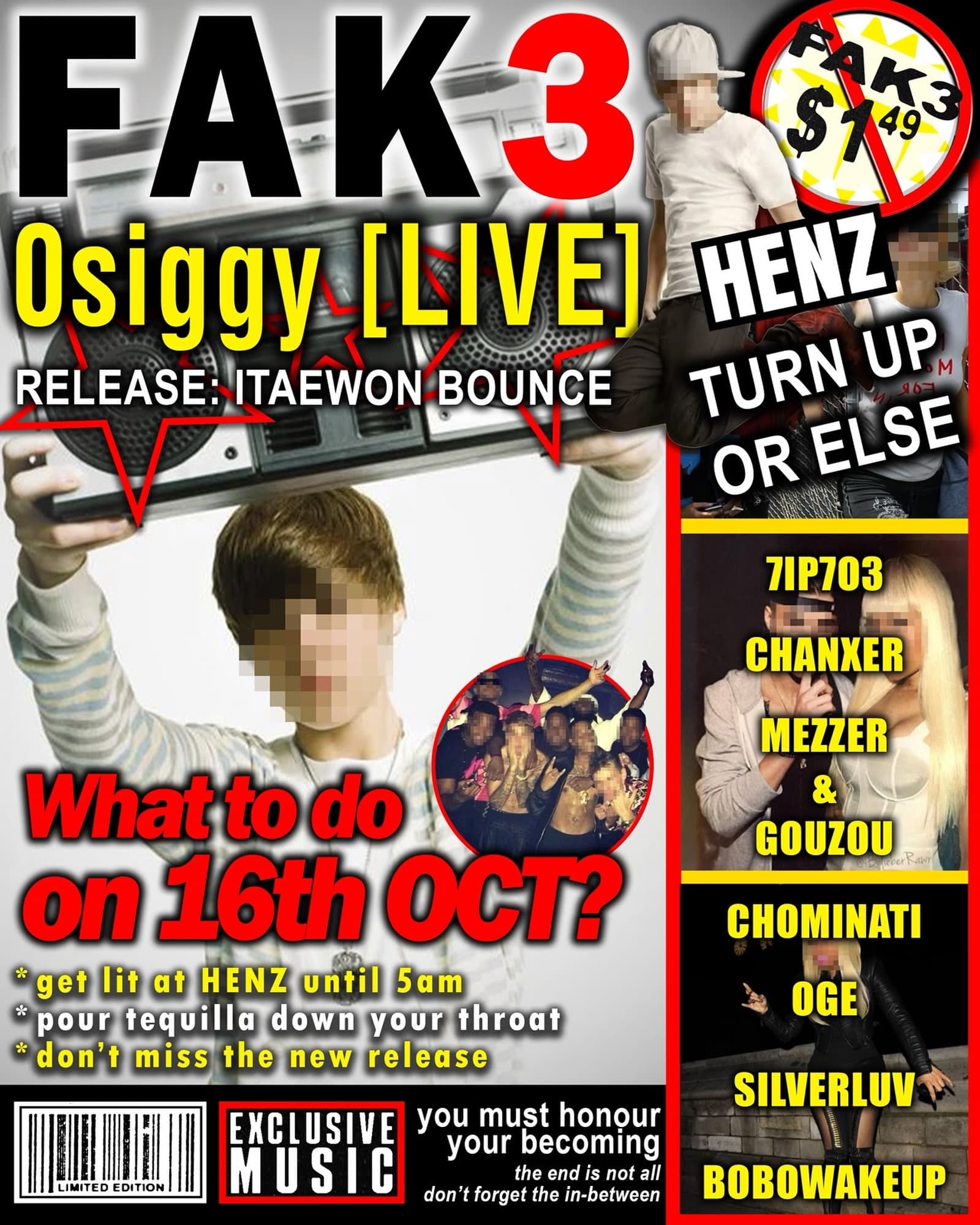 FAK3 TOUR: FAK3 MAG — “ITAEWON BOUNCE” Release Party